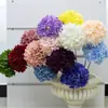 135 Piezas de Hortensia Artificial Grande de Rama Única Francesa Exportación Transfronteriza Venta al por Mayor Decoración para el Hogar y Bodas Flores Artificiales de Interior