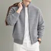 Cárdigan de punto con cremallera y cuello alto de lana para hombre 2026 Otoño/Invierno Nuevo Casual Engrosado Cálido Abrigo Suéter Hombre