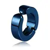 Borsalina aretes punk negros estilo coreano para hombre aretes no alérgicos aretes de acero de titanio sin perforaciones aretes