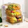 Tigela de Frutas Multicamadas para Casa, Cesta de Frutas para Mesa de Centro da Sala de Estar, Prato de Exibição para Armazenamento de Lanches Doces na Mesa de Jantar