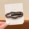 Pinza para el Cabello de Lana con Estampado de Leopardo para Otoño e Invierno para Mujer, Elegante Pinza para Flequillo Lateral, Pinza BB de Gama Alta para Pelos Sueltos, Pasador de Moda Estilo Retro