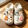 Pingentes Luminosos para Sapatos em Formato de Gato de Desenho Animado, Acessórios para Capa de Celular, Decorações Fofas para Sapatos DIY, Fabricante de Fivelas Decorativas