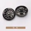 Botón hueco de metal estilo británico estilo Chanel de alta gama, botón para abrigo, botón con pie, sellado con esmalte, cosido a mano, venta directa de fábrica