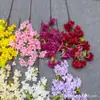 Arranjo floral artificial de flor de cerejeira para decoração de casa, com um único ramo, flor falsa para fotografia, flor de begônia e flor de cerejeira.