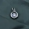 Colgante Vajra Caracola de Plata de Ley S925 Estilo Tibetano Juguete Cultural Accesorios de Estilo Étnico Colgante del Dios de la Riqueza Accesorios para Pulseras DIY