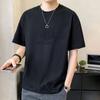 Verano Camiseta de Manga Corta para Hombre 2024 Verano Nuevo Color Sólido Casual para Hombre Transpirable Holgada Top de Estudiante