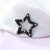 Estrella de Cinco Puntas de Dibujos Animados Hebilla de Resorte con Goteo de Aceite Accesorios Metálicos para Joyería DIY Colgante Lindo Anillo de Conexión Pintado de Colores