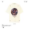 2025 nueva marca de moda retro americana camiseta de manga corta estampada lavada vieja para hombre verano de pino ancho oversize para hombre