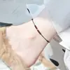 Tornozeleira de Corda Vermelha Trançada com Granadas Par de Melhores Amigos Cor da Corda Que Mantém a Cor Contas Douradas Estilo Coreano Pulseira Simples Pulseira de Celebridade da Internet