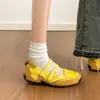 Tênis Esportivo Vermelho Rasteiro de Boca Larga para Mulheres 2026 Novo Estilo Primavera e Verão Versátil Casual Sapatos Mary Jane Que Combinam com Saias