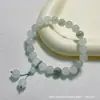 Pulsera de Jade Dorado de Xinjiang al por Mayor Accesorios de Cuentas Redondas de Jade del Gobi Pulsera Unisex de Jade Verde de Tianshan Fuente de Suministro para Transmisiones en Vivo