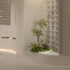 Decoración de Valla de Paisajismo Sala de Estar Interior Plantas Verdes Simuladas Se Puede Dar Forma Valla de Estacas de Madera con Longitud Opcional