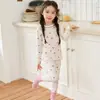 Estilo Pastoral Série Floral 10AK Roupas Antibacterianas Conjunto de Roupa Íntima de Outono para Crianças Algodão Puro Roupa Íntima para Meninas a
