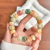 Nuevo producto: Pulsera de Cuentas de Raíz de Bodhi Multi-Preciosa para Estudiantes Mujeres, Suave y Lisa al Tacto, Pulsera de Cuentas de Oración Budista de Círculo Único para Hombres