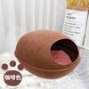 Ninho para pet feltro ninho de gato formato de ovo espaço grande semi-fechado removível e lavável respirável portátil cama de gato ninho de gato atacado