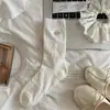 Calcetines Finos de Marca de 26 Años para Primavera/Verano, Estilo Coreano, Inspirados en Ballet, con Moño Bordado, Huecos, Transpirables, Sin Costuras, hasta la Mitad de la Pantorrilla, Zhejiang