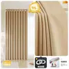 Cortinas para Dormitorio con Oscurecimiento Total, Nuevo Estilo 2025, Algodón y Lino, Estilo Crema, Lujo Ligero, Sensación de Alta Gama, Aislamiento Térmico, Tela Protectora Solar para la Sala de Estar