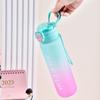 Nueva Botella de Agua Deportiva para Estudiantes Taza con Popote Delgada Alta Resiliencia Taza Espacial para Hombres y Mujeres Taza de Plástico Portátil