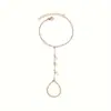 Amazon Cadena de Dedos con Colgante de Moneda Mini Transfronterizo Cadena de Dedos Joyería Creativa Simple y Versátil para Mujeres