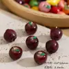 Coleção de Frutas Simulação 3D Maçã Manga Caqui Contas Soltas Pingente DIY Feito à Mão Corrente de Pulseira Acessórios