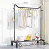 Perchero de pie para ropa dormitorio uso doméstico almacenamiento de ropa para colgar secado simple estante de almacenamiento de ropa para colgar tendedero plegable para interiores venta al por mayor