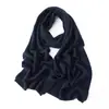 Cachecol de Cashmere Feminino 100% Cashmere Puro Nova Moda Versátil Cor Lisa Proteção Quente para o Pescoço Cachecol de Tricô