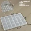 Caja de almacenamiento de plástico con cuentas de 10 compartimentos para tarjetas, caja de plástico con compartimentos transparentes de 15, 18, 20, 24, 32 compartimentos