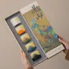 Ciudad Prohibida Wen Chuang Juego de Tazas de Té de Cerámica Cambio de Horno Cuatro Colores Taza de Té Maestro Taza de Reunión Anual Festival Ceremonia de Acompañamiento Venta al por Mayor de Fábrica