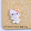Desenho Halloween Miau Miau Fofo Acessórios DIY Feitos à Mão Kit de Material para Grampo de Cabelo com Cola de Creme e Peças Pequenas de Resina