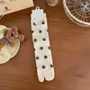 Calcetines de mujer hasta la pantorrilla con dedos separados, con diseño de cachorro de caricatura y estilo sin costuras de dos dedos, adecuados para usar con zapatos que tengan diseño de pata de cerdo o pata de oveja