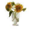 Vaso de Vidro Embossado para Rosas Hidropônicas, Decoração de Mesa de Jantar, Arranjo de Flores para Sala de Estar, Vaso Pequeno Alto, Presente Corporativo, Moderno e Simples