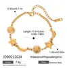 Wanxing Europa e América Ouro 18K Aço Inoxidável Estrela Lua Praia Verão Outono Estilo Feriado DIY Transfronteiriço Sem Cor Pulseira Feminina