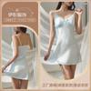 Yi Ying Pijama Sexy Camisón de Satén Ropa para el Hogar Camisón Sexy con Tirantes Pijama con Encaje para Mujer Venta al por Mayor Talla Extra