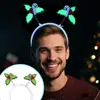 Nueva Diadema Fluorescente de Navidad Diadema Decoración Fiesta de Navidad Diadema de Astas Árbol de Navidad Neón Morado Tocado
