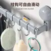Nuevo estante de succión para baño del hogar con ganchos, estante de ganchos móvil, toallero multifuncional