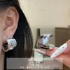 Brincos de Pino de Aço Oval Irregular Exagerados Europeus e Americanos Nicho Simples Novo Brincos da Moda Femininos