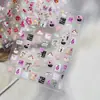 Adesivos Finos e Resistentes para Nail Art Populares no Xiaohongshu Adesivos Doces para Unhas Adesivos de Cisne e Pônei Acessórios para Nail Art Unhas Usáveis