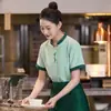 Novo uniforme de trabalho de manga curta estilo chinês para garçons para o verão em hotéis, restaurantes, casas de chá, fazendas e restaurantes de hot pot