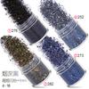 Venta caliente transfronteriza: Set de decoración de uñas negro, 12 colores mixtos, lentejuelas, polvo láser degradado brillante