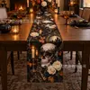 2027 Novo Caminho de Mesa de Halloween Impressão HD Gato Preto Decoração de Festival de Abóboras Caminho de Mesa para Uso Doméstico