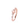 Amazon Hot Selling New Flash Diamond Ensemble Diamond Metal Ring Tail Ring Full Diamond Small Fresh Copper Ring para mulheres
