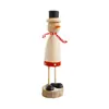 Decoraciones Navideñas Nuevas Transfronterizas Reno de Madera Muñeco de Nieve Tronco de Pie Colgante Escena de Ambiente Navideño