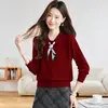 Otoño e Invierno 2025 Nuevo Estilo Moda Suave Estilo Perezoso Cuello Bufanda de Seda Suéter Cardigan Tejido Chaqueta para Mujer