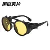 Gafas de Sol Redondas con Marco Grande Estilo Steampunk para Hombres y Mujeres, de Moda para Ciclismo al Aire Libre, Montañismo, Conducir, Hip-Hop y Discoteca