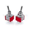 Rojo pequeño de seis patas pequeño interruptor de botón de dos velocidades tres velocidades mini interruptor de botón MTS-202/203 patas con agujero