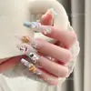Accesorios Rosados de Conejito de Dibujos Animados para Uñas Mezclados Lindo Lindo Pequeño Oso Marrón Resina DIY Accesorios de Diamantes para Uñas Portátiles