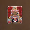 Thangka Pintado a Mano de Cinabrio de Arena Gruesa Personalizado Corazón Ocho Santos Patronos Laminadora Carnero Pasado y Presente Mahakala