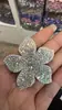 5cm Flor de Strass Tridimensional Patch DIY Strass de Vidro Acessórios para Roupas Bolsa Sapato Flor Decoração Acessórios