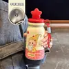 Taza Termo Estrella Modelo Nuevo 2026 para Niños y Niñas, Taza de Acero Inoxidable con Popote de Dibujos Animados de Alto Valor, Taza Portátil y Linda