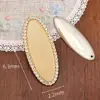 Brocado de Canción Bordado Teñido de Índigo Tela Base Estilo Chino Nuevo Clip de Borde de Perla Nuevo Clip Plano Base para Lazo de Pelo con Cubierta